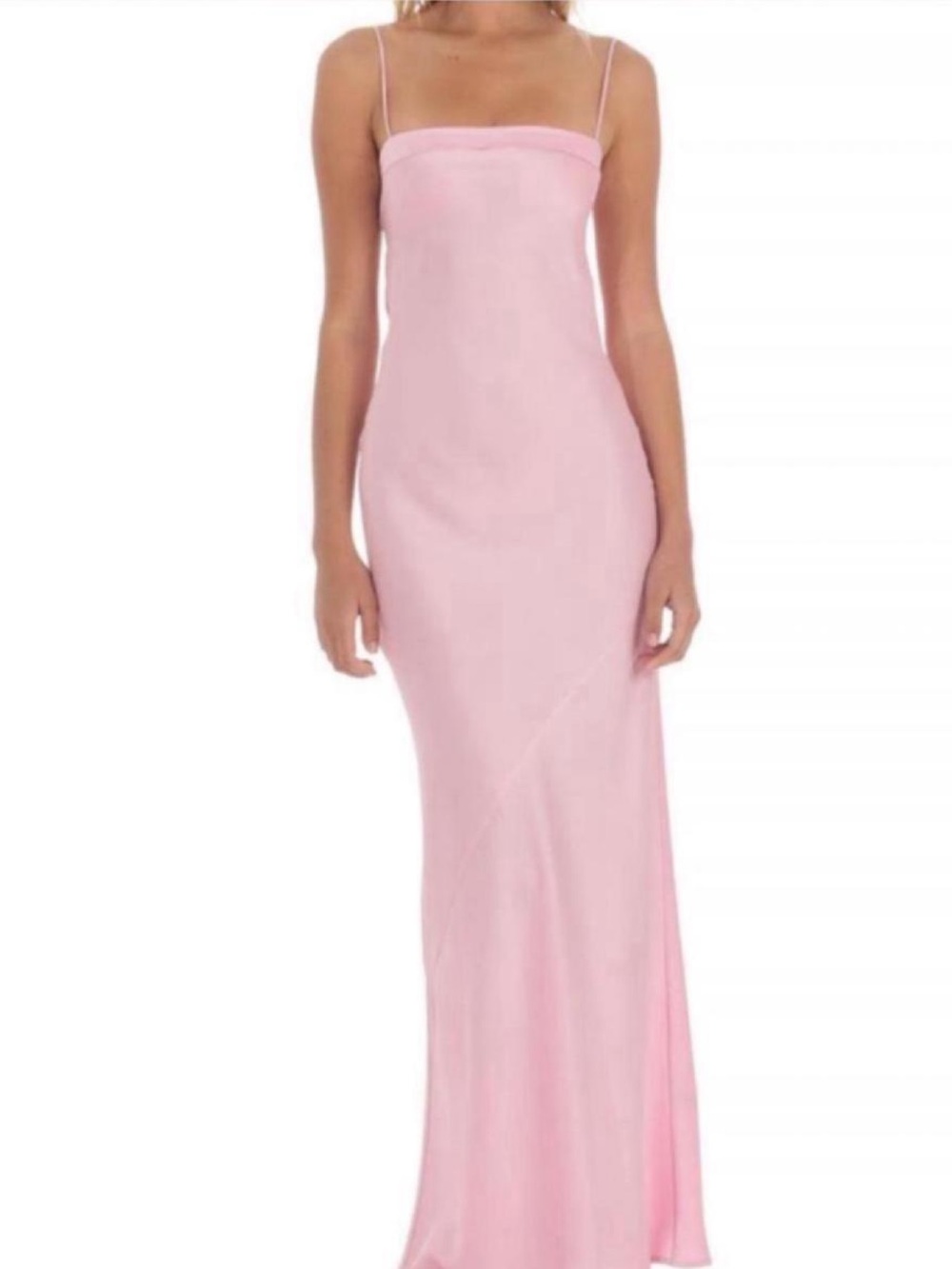 Lucy in the Sky Spaghetti Strap Maxi Dress in Light Pink